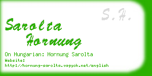 sarolta hornung business card